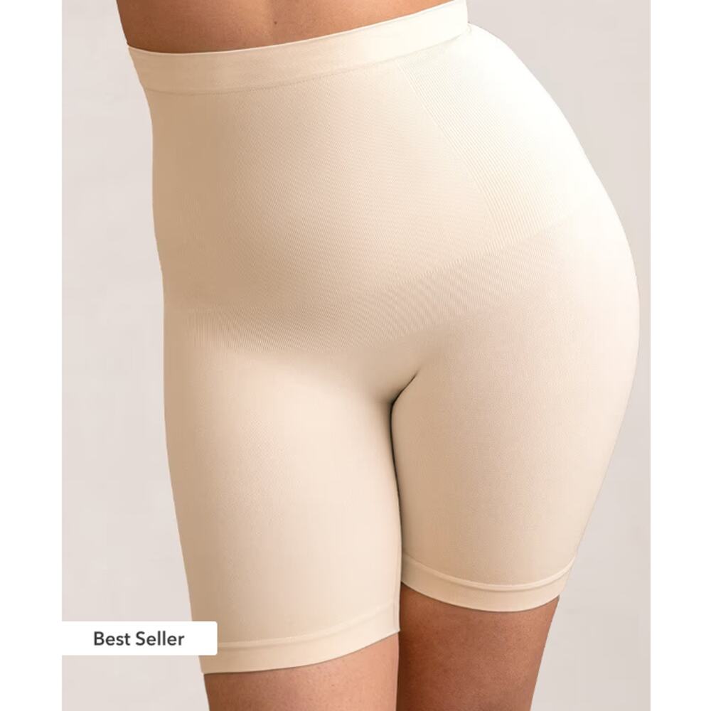 Shapermint Beige XS Small High Waisted Shaper Shorts 55021 Shapewear Lightweight